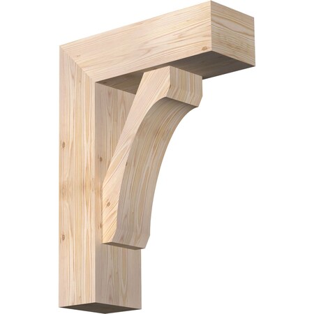 Legacy Block Smooth Bracket W/ Offset Brace, Douglas Fir, 7 1/2W X 22D X 30H